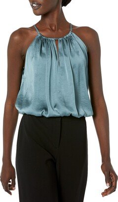 womens Gathered Cami in Crushed Satin Blouse