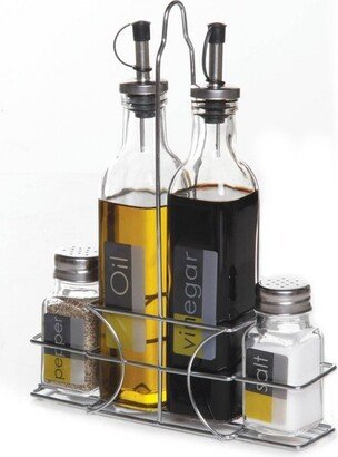 5pc Glass Condiment Set