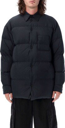 Buttoned Long-Sleeved Puffer Jacket