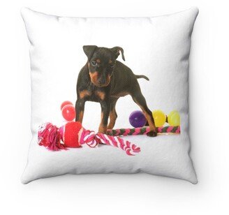 Puppy Manchester Terrier Pillow - Throw Custom Cover Gift Idea Room Decor