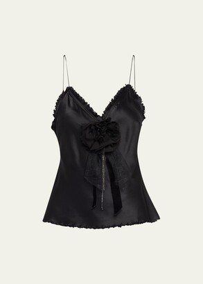 Lorel Removable Rosette Silk Cami