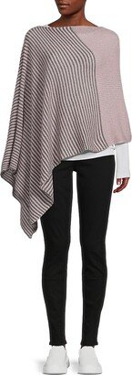 Striped Cashmere Poncho