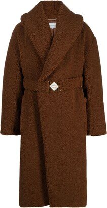 Belted Faux-Shearling Coat-AC