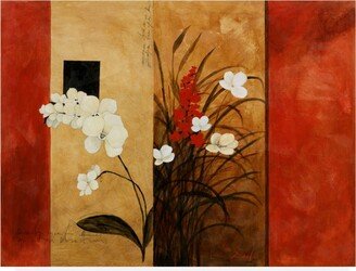 Pablo Esteban Flowers Bouquet on Panels 1 Canvas Art - 19.5 x 26