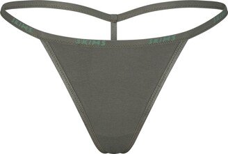 Cotton Logo String Thong | Juniper