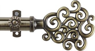 InStyleDesign Cloud Adjustable Antique Brass Curtain Rod