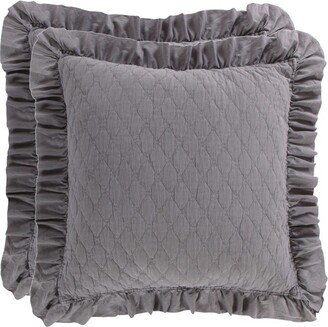 Grey Stonewashed Euro Sham Set of 2 - Grey - Levtex Home