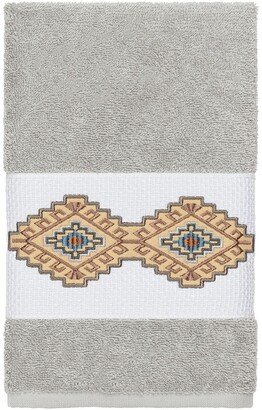 Gianna Embellished Hand Towel - Light Grey