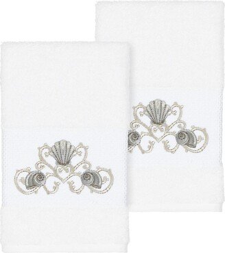 Bella Embellished Hand Towel - Set of 2 - White