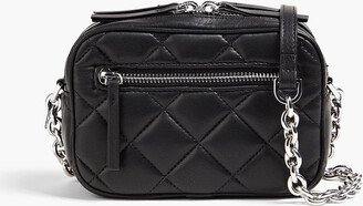 Quilted faux leather crossbody bag