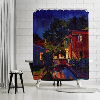 71 x 74 Shower Curtain, Midnight In Suburbs by Suren Nersisyan