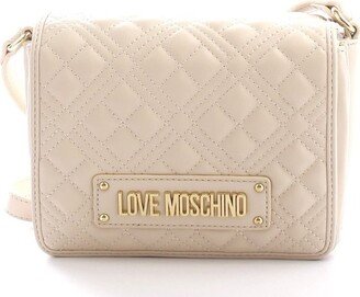 Logo-Plaque Foldover Top Crossbody Bag