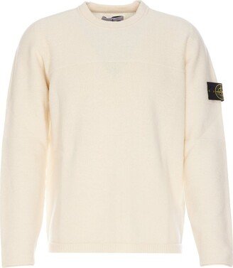 Compass-Motif Crewneck Jumper