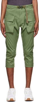 Green Cropped Chino Trousers