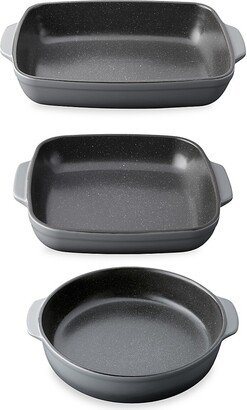 3-Piece Gem Stoneware Baking Tray Set