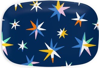 Serving Platters: Modern Starry Sky - Blue Serving Platter, Blue