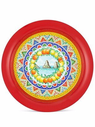 Carretto-print metal tray (42cm)