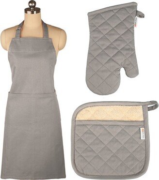 Cooking Apron/Mitt/Pot holder 3pc Set - Mu Kitchen