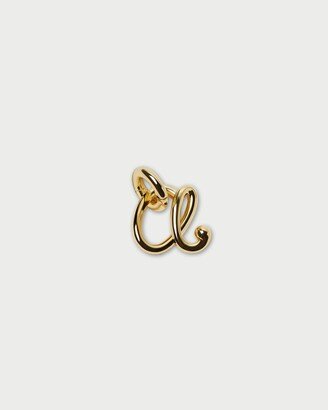 Small Gold Letter A Charm