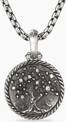 Tree of Life Amulet in Sterling Silver with Diamonds Women's