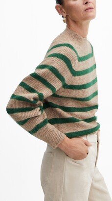 Women's Stripe-Print Perkins Neck Sweater