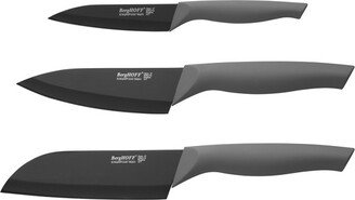 Essentials Ergo 3Pc Knife Set, PP Sleeves, Stainless Steel, Nonstick Coated