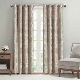 Gracie Mills 1-pc Polyester Blackout Grommet Top Curtain Panel, Champagne - 50x84 Panel