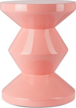 POLSPOTTEN Pink Zig Zag Stool