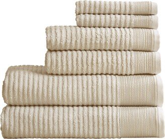 Woven & Weft Ribbed Texture Towel 6-Piece Set