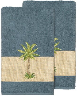 Colton Embellished Bath Towel - Set of 2 - Teal