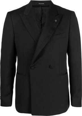 Double-Breasted Tuxedo Blazer