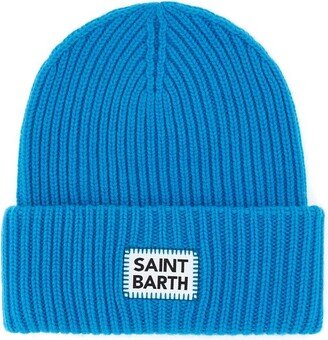 Logo Patch Knitted Beanie-AJ