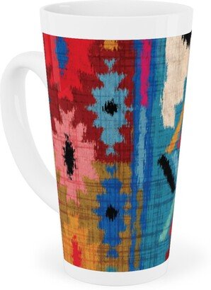 Mugs: Kilim Ikat - Multi Tall Latte Mug, 17Oz, Multicolor