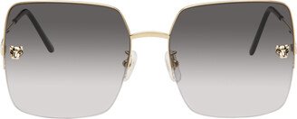 Gold 'Panthère de Cartier' Sunglasses