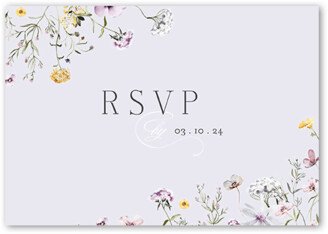 Rsvp Cards: Pining Porcelain Wedding Response Card, Purple, Matte, Signature Smooth Cardstock, Square