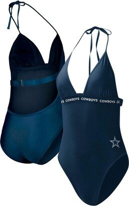 Women's G-iii 4Her by Carl Banks Navy Dallas Cowboys Full Count One-Piece Swimsuit