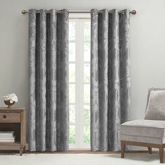 Gracie Mills 1-pc Blackout Grommet Top Curtain Panel, Grey - 108 Panel