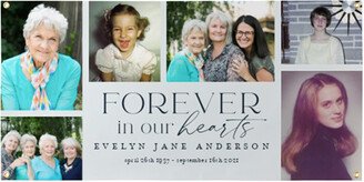 Vinyl Banners: Forever In Our Hearts Vinyl Banner, Gray