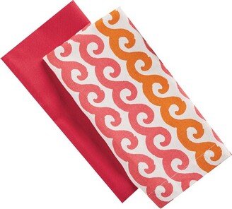 Waves Fuchsia Dishtowels - Set of 2