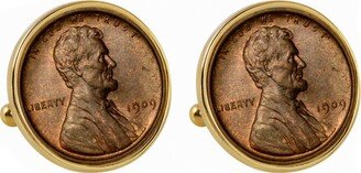 American Coin Treasures 1909 First-Year-Of-Issue Lincoln Penny Bezel Coin Cuff Links