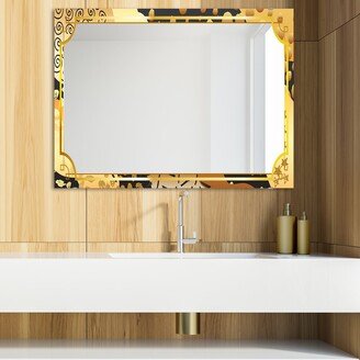 Designart 'Playful Gold 11' Glam Mirror - Modern Vanity Printed Mirror