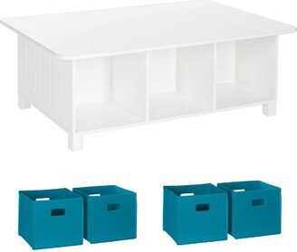 5pc Kids' Activity Table Set with 4 Bins