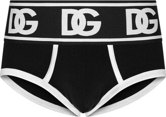 Logo-Waist Cotton Briefs-AE