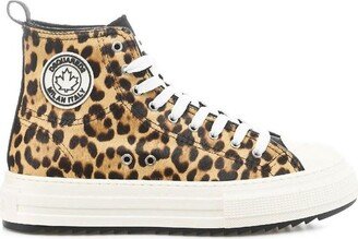 Berlin Leopard Print High-Top Sneakers