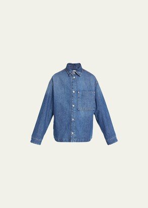 Men's Oversized Denim Jacket-AA