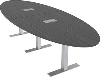 Skutchi Designs, Inc. 10 Person Oval Conference Table With Metal T-Bases And Electric Units