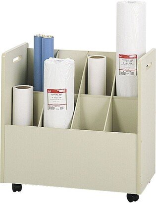 Safco 8-Compartment Mobile Roll File Large Document Organizer