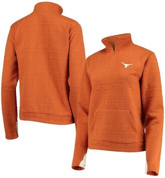 Gameday Couture Women's Texas Orange Texas Longhorns Embossed Quarter-Zip Jacket