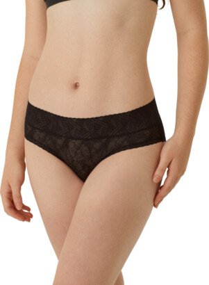 Women's Air Lace Hipster - Plus Size Underwear - Black - 2X