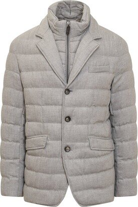 Layered-Design Quilted Padded Jacket